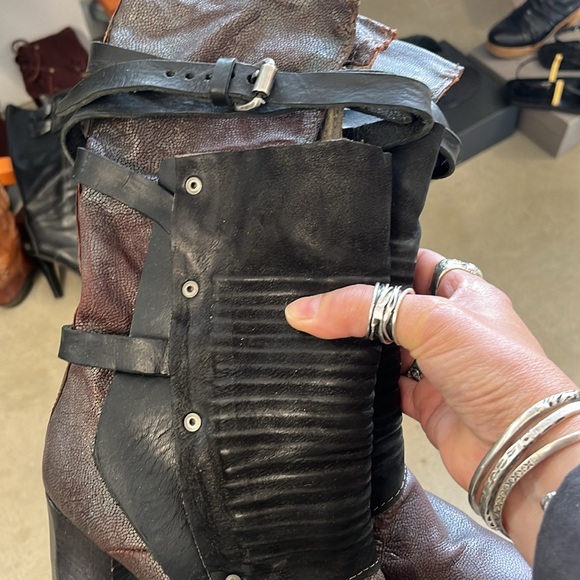 Super cool and interesting Moto Boots by AS98 size 10 - Picture 4 of 4